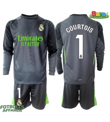Real Madrid Thibaut Courtois #1 Målvakt Tredjeställ Barn 2025-26 Långärmad (+ Korta byxor)